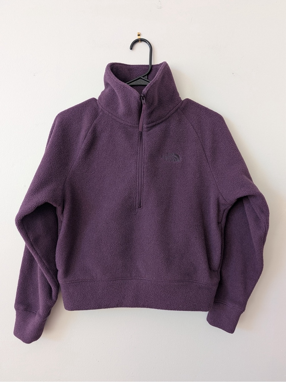 The North Face Womens Purple Fleece Quarter Zip Pullover Outdoor Hiking XS
